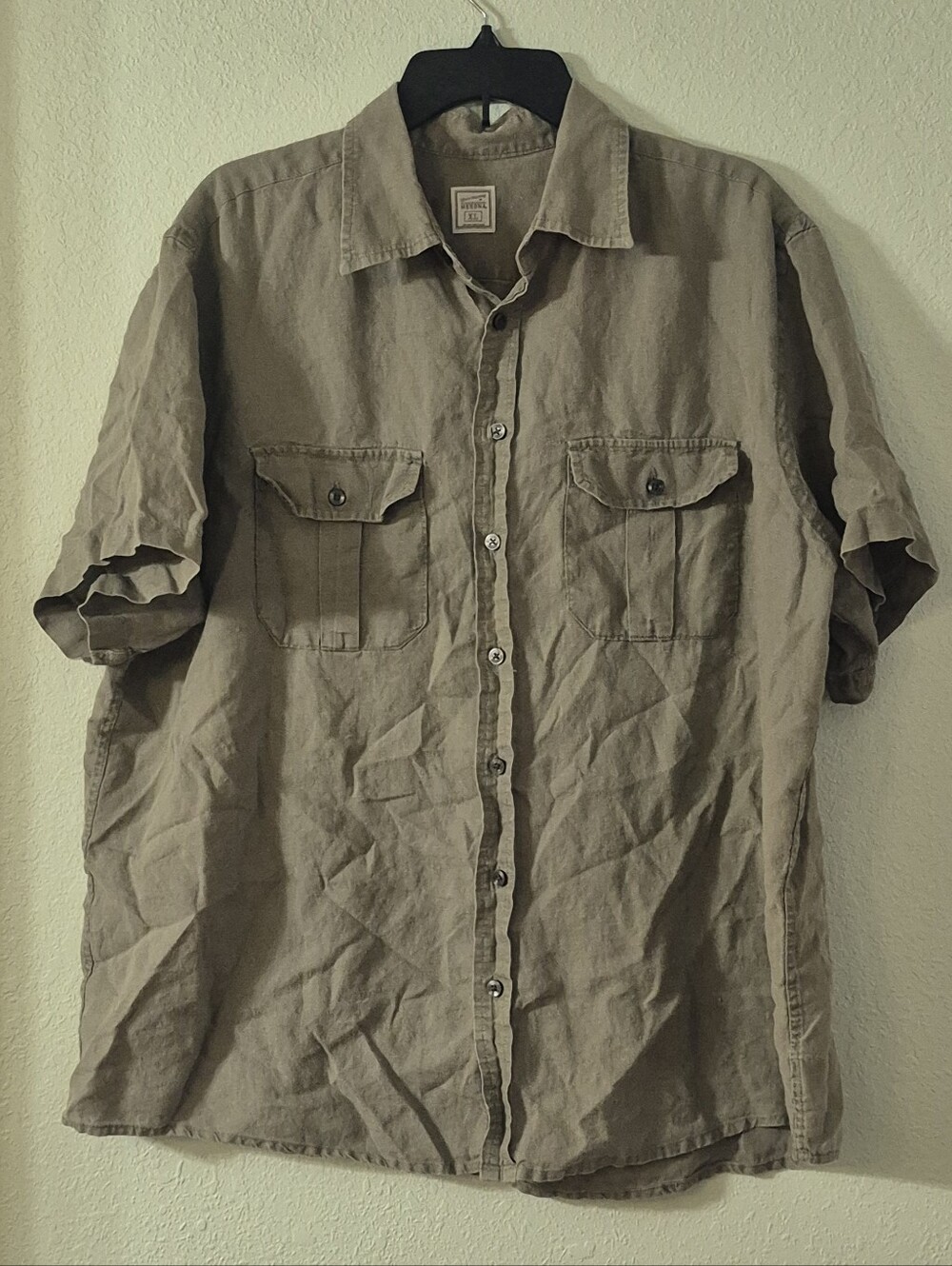 Merona Men's Short-Sleeve Button-Down Shirt in Taupe